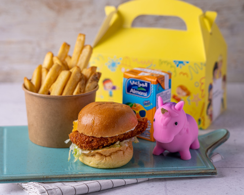 Kidz Meal Slider - Kids' meals consist of your choice of slider chicken with classic fries and your choice of drink with a gift.