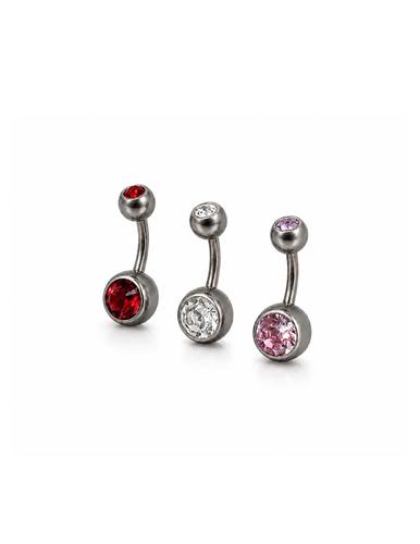 Titanium belly piercing