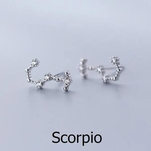 sterling silver astrology earrings