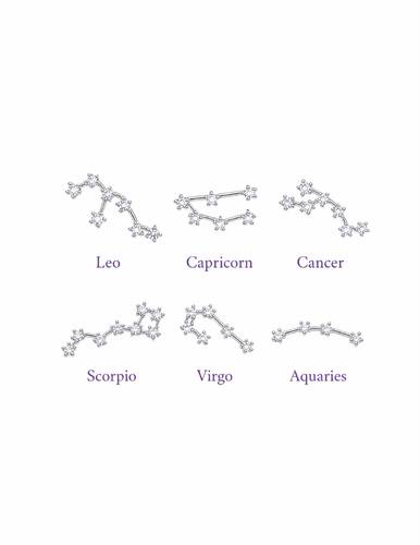 zodiac ear piercing silver color