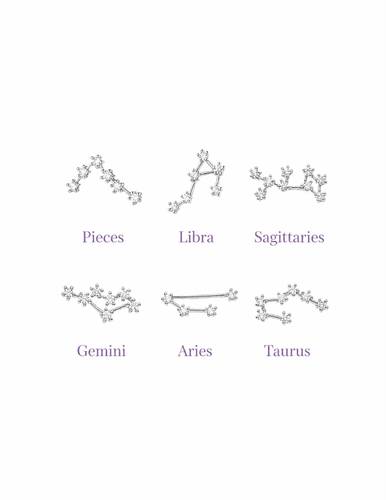 zodiac ear piercing silver color