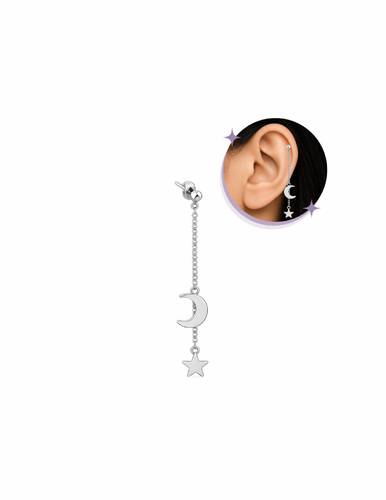 Stainless steel ear piercing