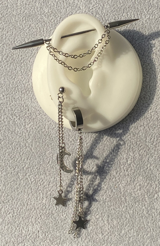 Stainless steel ear piercing