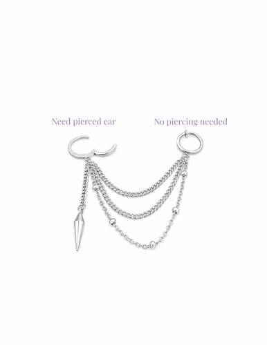 Fake Stainless steel ear piercing