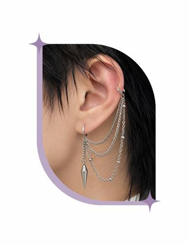 Fake Stainless steel ear piercing