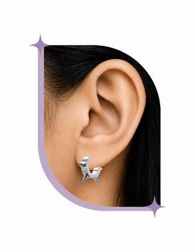 Stainless steel ear piercing