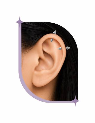 Stainless steel ear piercing