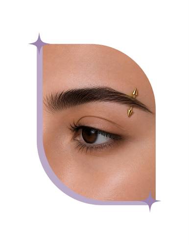 Titanium rook-eyebrow  piercing
