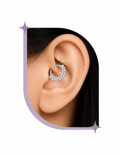 Titanium daith- septum piercing