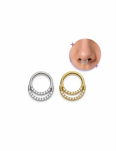 Titanium Daith-septum piercing