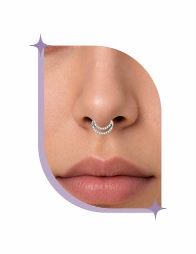 Titanium Daith-septum piercing