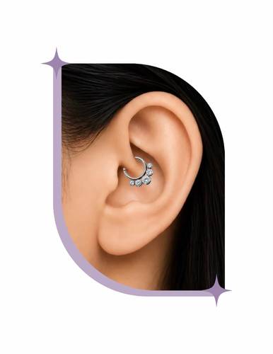 titanium Daith piercing
