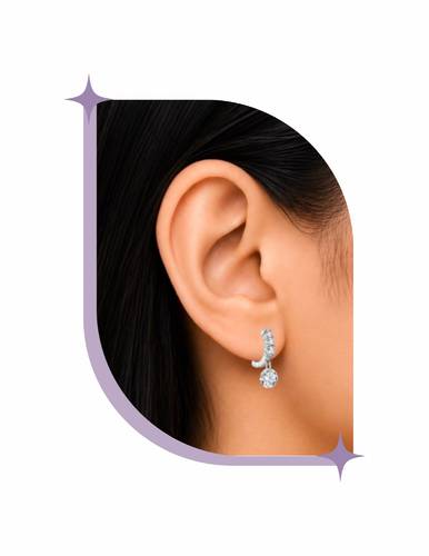 Sterling silver hoop