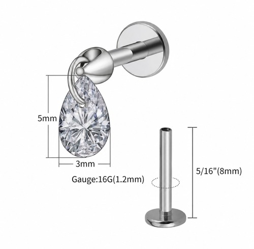 Titanium ear piercing