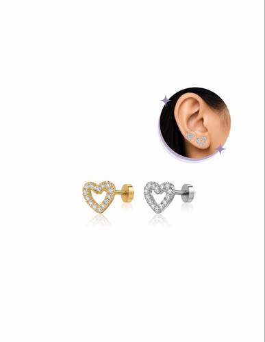 Mini heart piercing Thin Bar (20G)