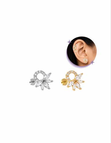 Marquise Arc piercing Thin Bar (20G)