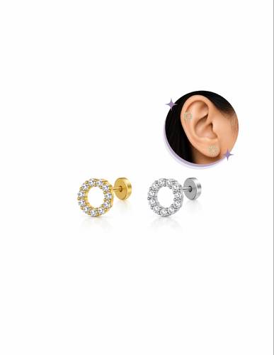Large Halo piercing Thin Bar (20G)
