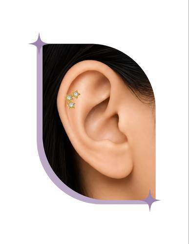 Star Cluster  piercing Thin Bar (20G)