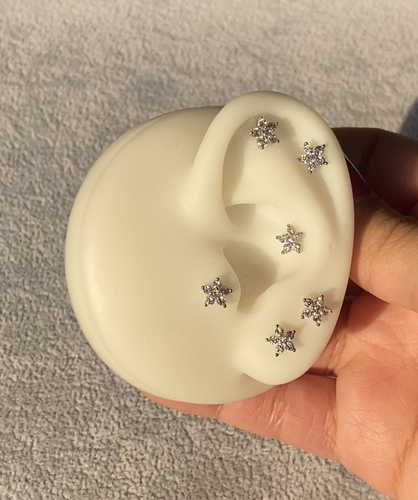 flower ear piercing