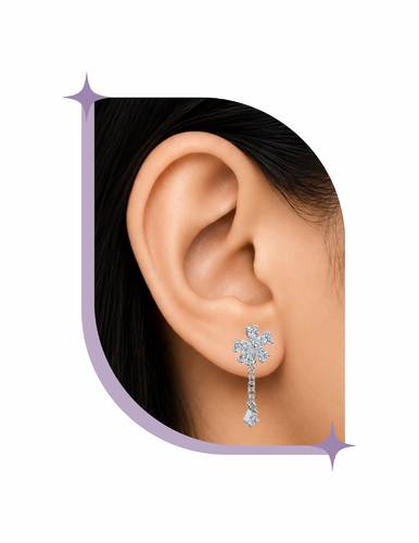 Flower piercing-Thin Bar (20G)