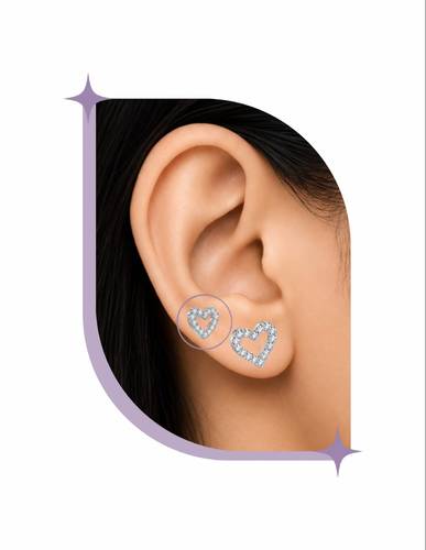 Mini heart piercing Thin Bar (20G)