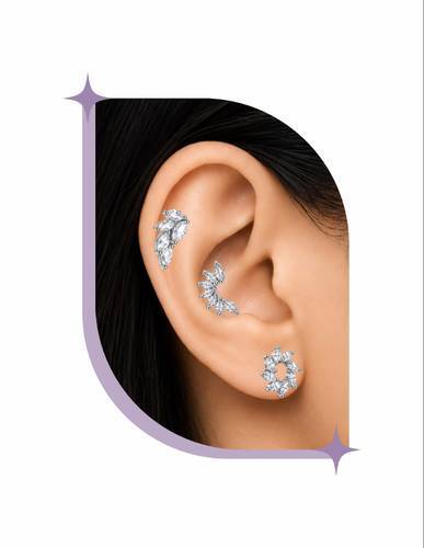 Marquise Halo piercing Thin Bar (20G)