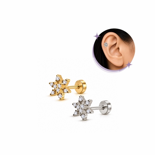 Snow flake  piercing