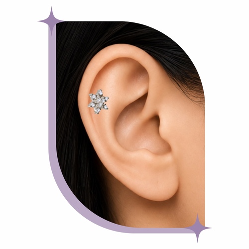 Snow flake  piercing
