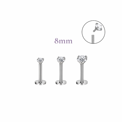 Pure piercing Thick Bar (16G)