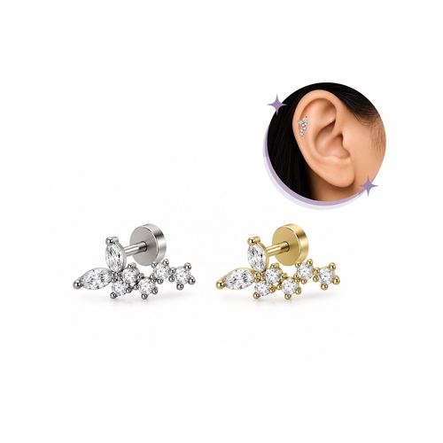 butterfly Trace piercing Thin Bar (20G)