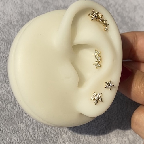 flower Trace piercing Thin Bar (20G)