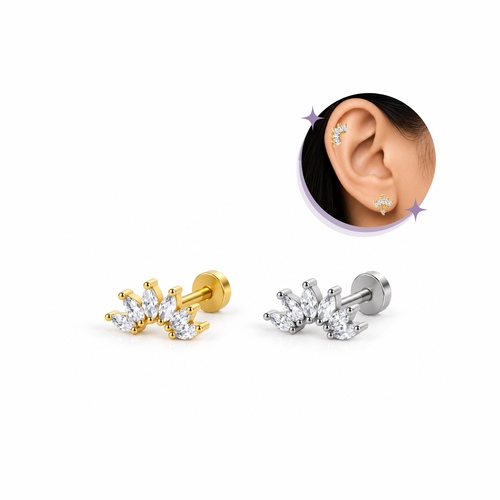 Crest piercing Thin Bar (20G)