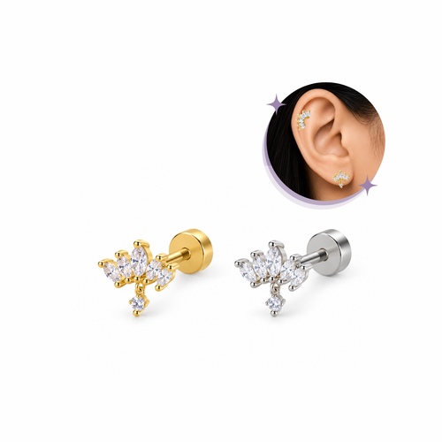 Royal Drop piercing Thin Bar (20G)