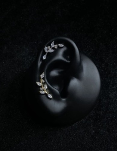 Crystal Branch piercing Thin Bar (20G)