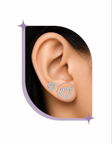 Big heart piercing Thin Bar (20G)
