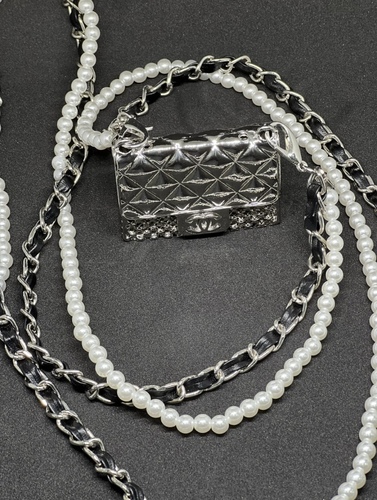 Mini bag channel - Silver chain