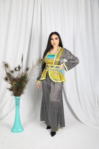 Moroccan dress pure silk - Medium size