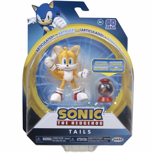 Sonic the Hedgehog- Tails - Recreate the action from the sonic video games. Articulated for ultimate pose ability! Includes a collectible accessory. Collect all the Sonic The Hedgehog 4