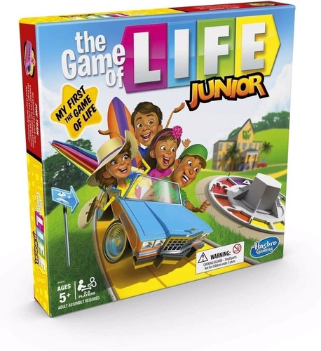 The Game of Life- Junior - Choose your fun adventure with The Game of Life – junior style! This fun and fast-paced game is just like the adult version, but with much cooler rides! Pick the Blue Wheeler, the Pink Cruiser, the Yellow Speedster or the Green Rider, and start enjoying life’s twists and turns! Have tons of fun with amazing adventures on the beach or at the zoo – it’s your choice! Keep collecting stars and see how the Action cards and Attractions like the Museum or the Chocolate Factory affect your fate. If you get to 10 stars first, you win! You’ll have a fun game and an awesome day whenever you play The Game of Life Junior game