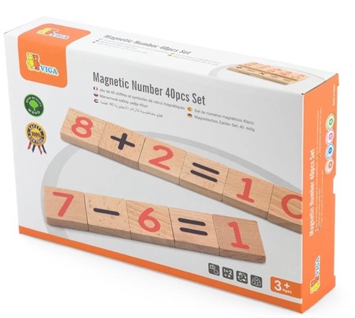 Magnetic Number– 40pcs Set - Description:These magnetic block sets is a wonderful toys on magnetic board for children to play and learn with a lot of fun.Each set is designed with a cotton bag for easy cleaning-up and storage. A set contains 40 magnetic tiles of numbers. It helps in learning basic Addition, subtraction, multiplication and Division.