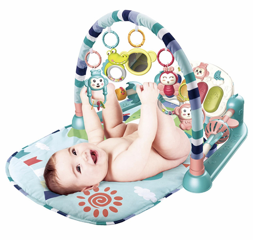 Baby Pedal Harps Multi Function Piano W/ Light & Sound - Features Mirror of Communication: Increase Eye-Hand Coordination
This Musical Multi-Function Baby Equipment is made with non-toxic material.
It comes with a colorful piano so that it can attract the baby.
The piano can be removed and used separately as well.
Baby can play this product by lying, crawling and also sitting.