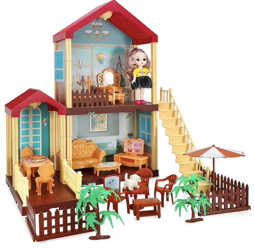 Princess House Building Set - 95 Pieces - It helps in improving motor skills and hand-eye coordination. It helps in improving imagination and creativity. You can use it as a doll house for your dolls.