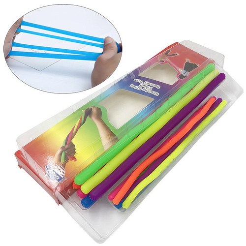 Stretchy string fidget - - 6 pack / 6 colors  - Can stretch to over 9 feet! - Learning Tools : Create patterns, shapes, letters and numbers  - Can increase focus and reduce anxiety