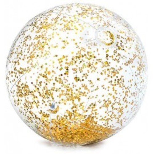 INTEX Transparent Glitter Ball - gold - Size: 51 cm