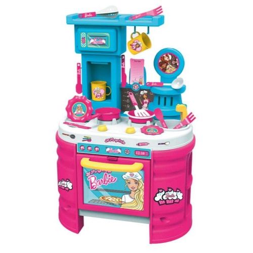 Barbie mega kitchen - The kit contains: hob, oven, plates, cups, pot, pan and kitchen utensils. Product Dimensions: 50 x 20 x 75 cm