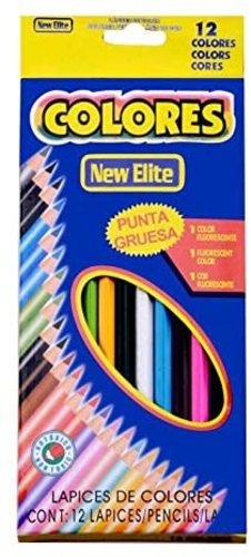 Toy Factory - New Elite Colore Pencils - 12 color pen