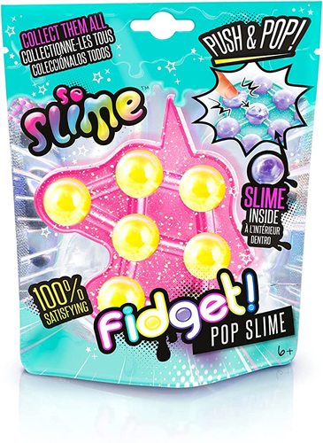 Fidget Pop Slime - Discover the new and modern sensory and anti-stress Slime Push Pop!  Take it everywhere to play alone or with your friends!  100% relaxing!   Helps reduce anxiety and stress.  From 6 years.