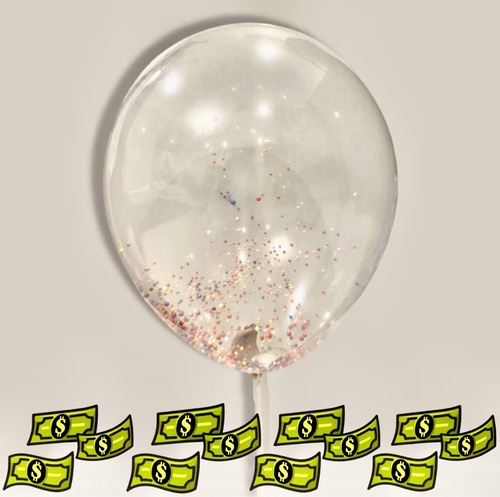 Edia baloon - Creative way of giving Edia.. Let the children enjoy a new way of receiving Edia by popping the baloon and discovering how much they got..  You can choose between cash or ToyFacory bills..