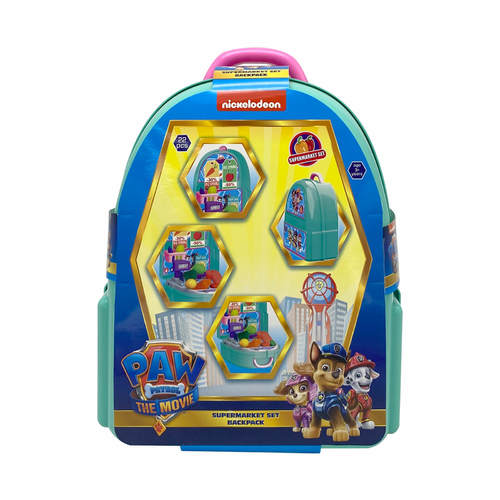 PAW Patrol Supermarket Set Backpack Playset (22 Pieces) - Your little kid will get active with this PAW Patrol Supermarket Set Backpack Playset (22 Pieces) Designed as a backpack, this PAW Patrol-themed playset encourages kids to have interactive playtime Encourages kids to learn real-life skills on shopping and purchasing items at a supermarket Box contains 22 pieces supermarket playset Measures 23 cm long x 24.5 cm high x 13 cm wide