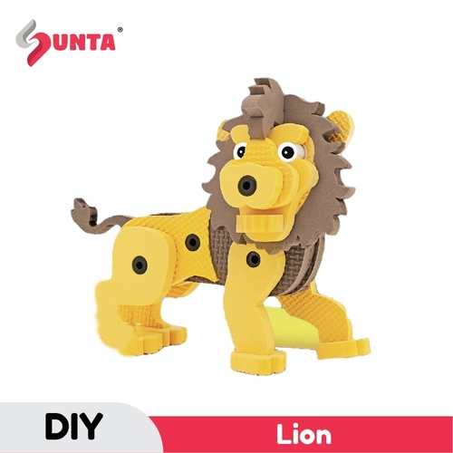 Build & play foam lion - Made from soft EVA foam, which protects and prevents injuries for babies and toddlers. 
Based on kids' creativity and motor skill.
 Strong interlock.
 Waterproof and durable materials.
Develop intelligence, creativity and imagination. 
Super high quality, safe, soft and durable.
 Easy to clean by using water and mild detergent.
 Assemble and disassemble easily.
 Recommended ages of 3 years old and above.